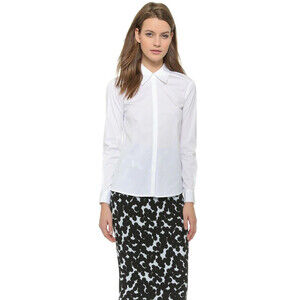 A.L.C. Carolyn Button Down White Shirt Blouse Open Back Size 0 445$